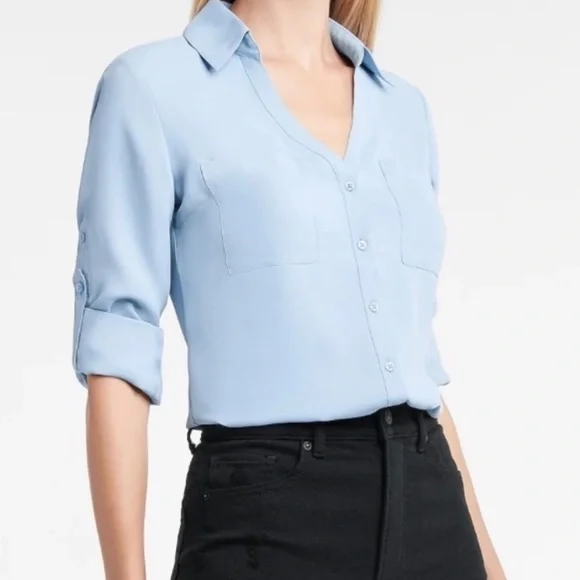 Talbots Button Down Cute Work Wear blouse M - Picture 6 of 9